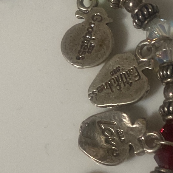 Mikasa holiday orchard & glass🍇bunch+925 multi-charm Bracelet - Picture 16 of 17